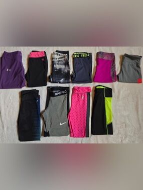 Girls' Athletic Leggings and Capris- Performance Stretch